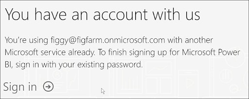 Sign In Button - Power BI Sales Dashboard